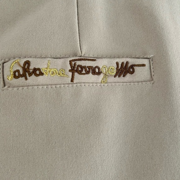 Vintage Salvatore Feragamo tan low waist Bermuda leggings - Picture 4 of 8